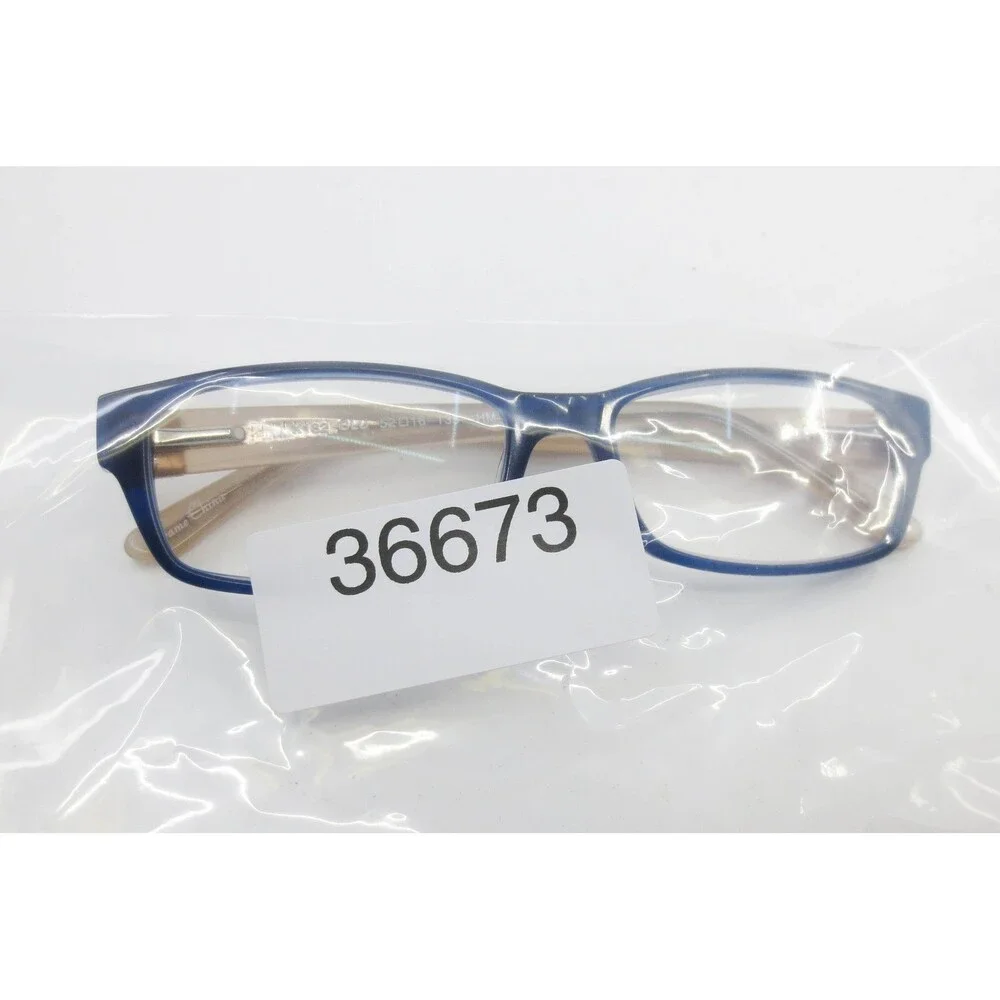 Kay Unger New York K182 BLU Blue Gold Rectangular Eyeglasses Frames 52-16-135